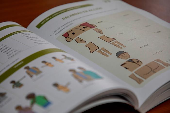 Enseñanza básica del español escrito para personas sordas